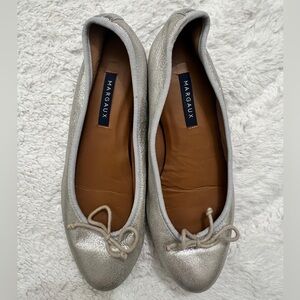 Margaux Metallic Silver Ballet Flats